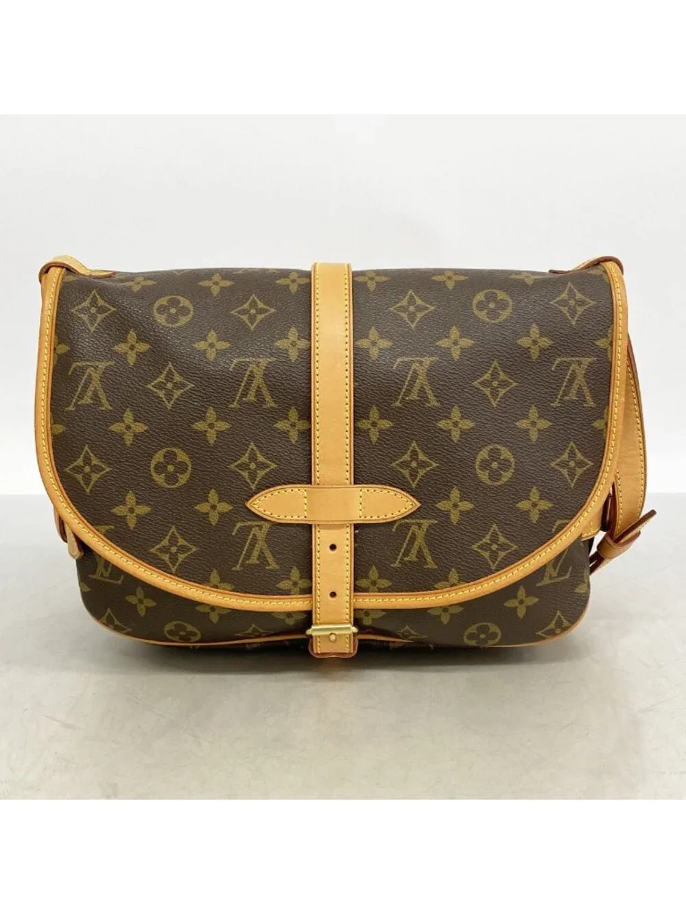 Louis Vuitton Shoulder Bag Monogram Saumur 30 Brown